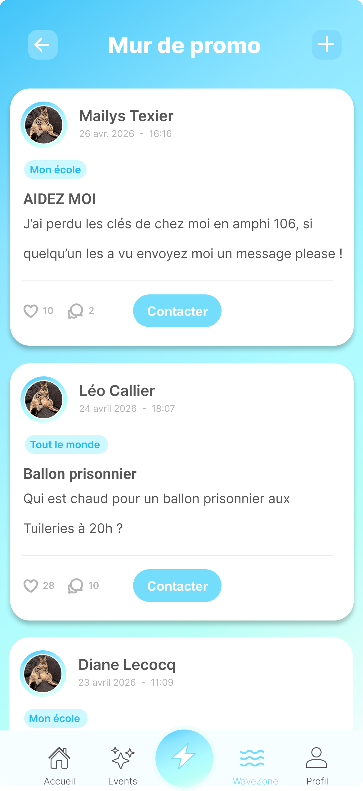 Mur de promo dans WAVE